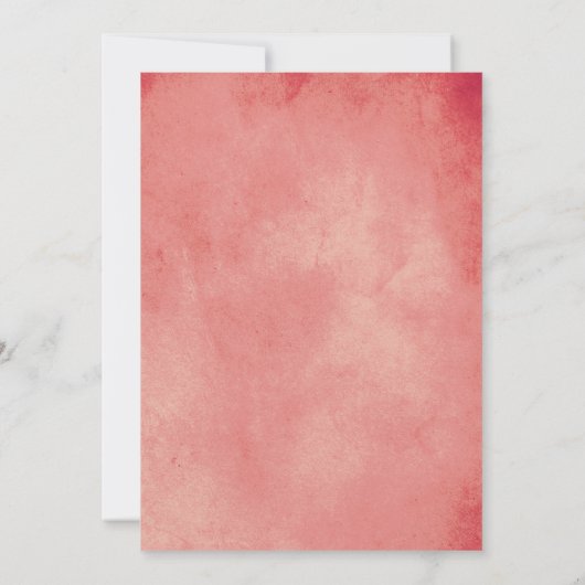 Pamapgras en palmroze baptisme-uitnodiging kaart (Achterkant)