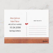 Pamapgras, palmbladeren tropisch sparen de datum briefkaart (Achterkant)