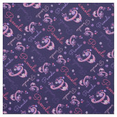 Pamela letter P monogram hart bloemen stof (Swatch)