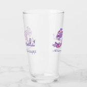 Pamela-naam betekent hartbloem P-monogram Glas (Links)