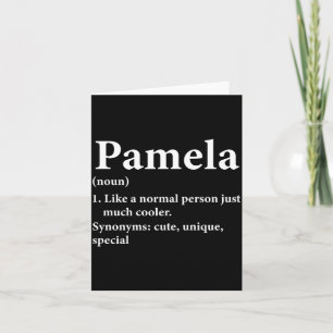 Pamela Naam Definitie Grappig D  Kaart