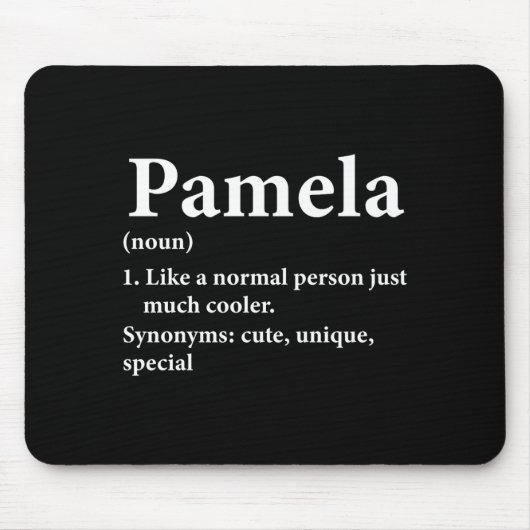 Pamela Name Definition Funny D Muismat (Voorkant)