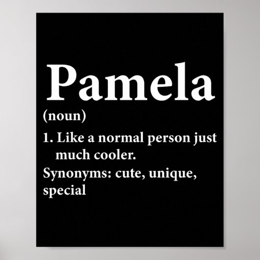 Pamela Name Definition Funny D Poster (Voorkant)