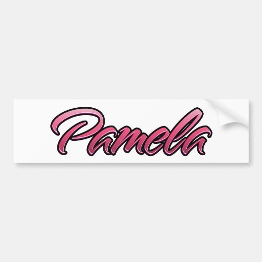 Pamela roze Aufkleber Sticker (Voorkant)