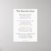 Pamela Storch - Het Heilige Lotus Gedicht Canvas Afdruk (Voorkant)