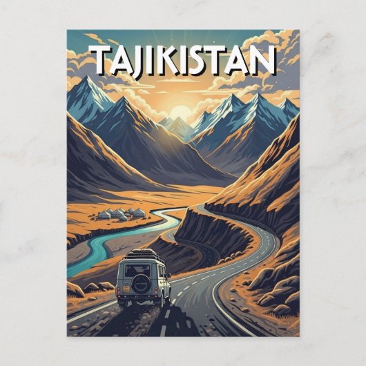 Pamir Highway Tajikistan Travel  Briefkaart (Voorkant)
