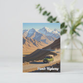 Pamir Highway Tajikistan Travel Briefkaart (Staand voorkant)