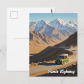 Pamir Highway Tajikistan Travel Briefkaart (Voorkant / Achterkant)