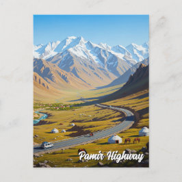 Pamir Highway Tajikistan Travel  Briefkaart