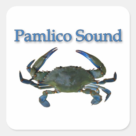 Pamlico Sound Blauwe krab Vierkante Sticker (Voorkant)