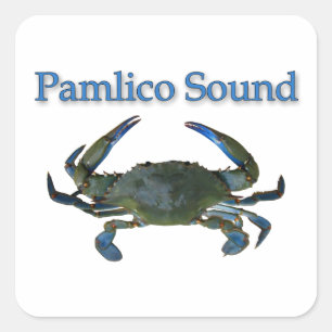 Pamlico Sound Blue Crab Vierkante Sticker