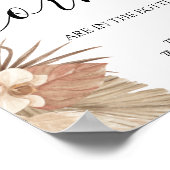 Pampa Gras Huwelijksfeest spelbord voor bruidsjurk Poster (Hoek)