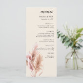Pampa Grass Boho Wedding Menu (Staand voorkant)