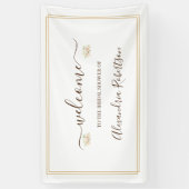 Pampa Grass Bridal Wedding Shower Welkom Spandoek (Verticaal)