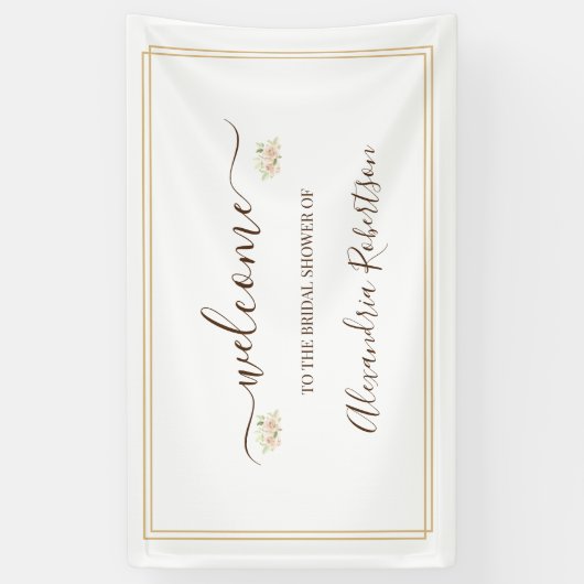 Pampa Grass Bridal Wedding Shower Welkom Spandoek (Verticaal)