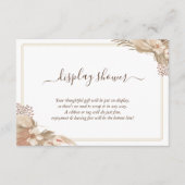 Pampa Grass Display Bridal Weddenschap Shower Encl Informatiekaartje (Voorkant)