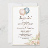 Pampa Grass Genderonderzoek Uitnodiging (Voorkant)