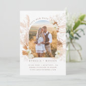 Pampa Grass & Orchids bewaren de Datum Foto Kaart (Staand voorkant)