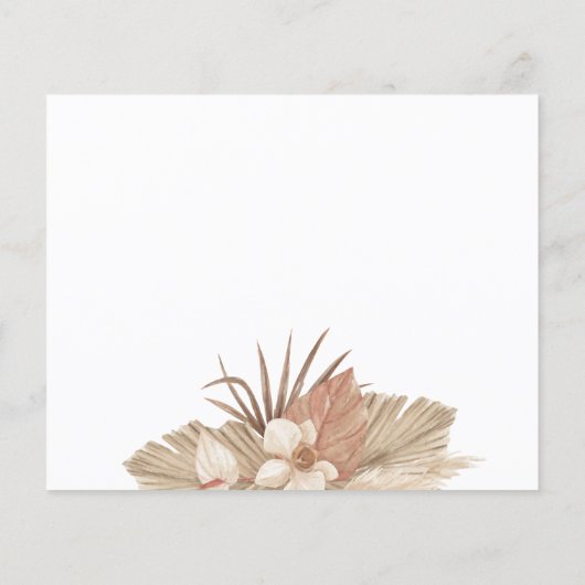 Pampa Grass Time Capsule bruiloft Flyer (Achterkant)