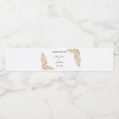 Pampa Grass Vrijgezellenfeest Couples Wedding Waterfles Etiket (Enkel label)