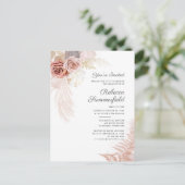 Pampagras Afstuderen 2025 Uitnodiging Briefkaart (Staand voorkant)