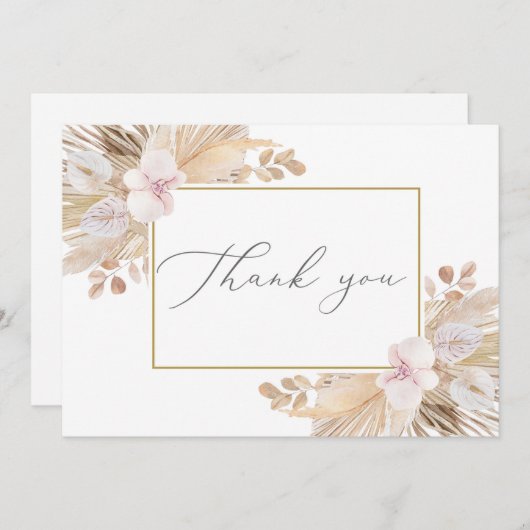 Pampagras Bedankkaart (Voorkant / Achterkant)