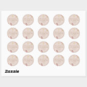 Pampagras Bloem Doop Favor Ronde Sticker (Vel)