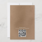 Pampagras Boheemse Budget QR-code Trouwen Kaart (Achterkant)