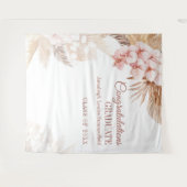 Pampagras Boho Afstudeerstandaard Achtergrond Wandkleed (Voorkant (horizontaal))