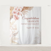 Pampagras Boho Afstudeerstandaard Achtergrond Wandkleed (Voorkant)