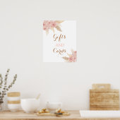 Pampagras Boho Chic Bruids Cadeaus en Kaarten bord Poster (Keuken)