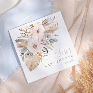 Pampagras Boho Elegant Meisje Baby Shower Servet