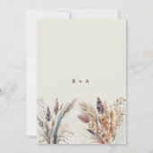 pampagras | Boho Minimalist Wedding Kaart (Achterkant)