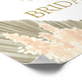 Pampagras Bruiloftsshower Welkomstbord Poster (Hoek)