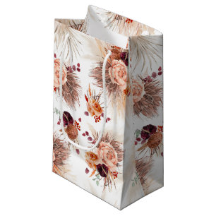 Pampagras en terracotta bloemen exotisch feest klein cadeauzakje