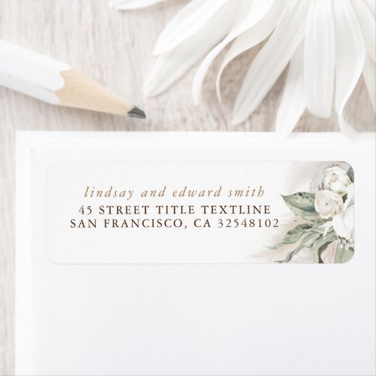 Pampagras en Witte Bloemen Boho Etiket (Insitu)