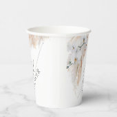 Pampagras en witte orchideeën Tropisch Exotisch Papieren Bekers (Rechts)