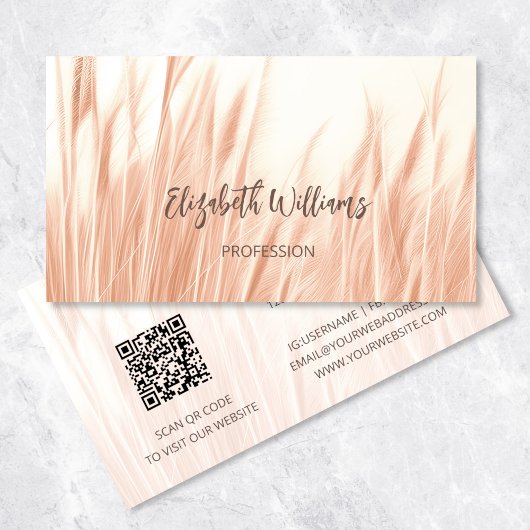 Pampagras Foto | QR-code visitekaartje