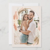 Pampagras gedroogde bloemen boho foto save the date (Achterkant)