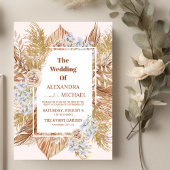 Pampagras Gouden Bruiloft Kaart