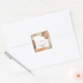 Pampagras | Hydrangea Bloesem Retouradres Vierkante Sticker (Envelop)