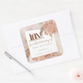 pampagras | Hydrangeas Baby shower Bookplate Vierkante Sticker (Envelop)