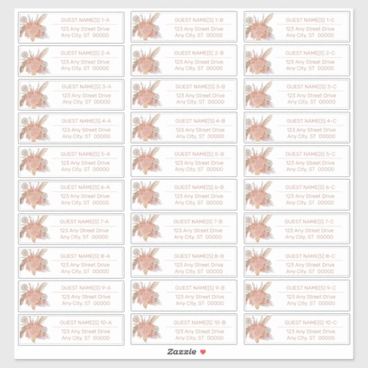 pampagras | Hydrangeas Gastenadreslijst Sticker (Vel)