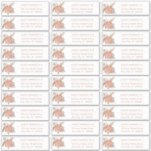 pampagras | Hydrangeas Gastenadreslijst Sticker (Voorkant)