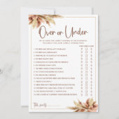 Pampagras Over & Under Bruidsfeest Gamekaart Kaart (Voorkant)