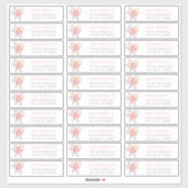 pampagras | Pink Roses Guest Address List Stick Sticker (Vel)