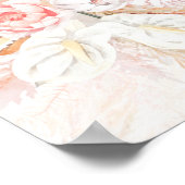 Pampagras Roze Bloem Bruiloft Welcome Poster (Hoek)