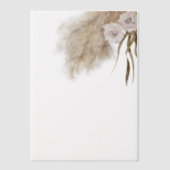 Pampagras Roze Bloemenaquarel Vellum Uitnodigingen (Voorkant)