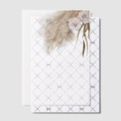 Pampagras Roze Bloemenaquarel Vellum Uitnodigingen (Offset (Uitnodiging))