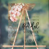 Pampagras Roze Bloemrijke Bruidsdouche Welkom Acryl Bord (Neutraal)